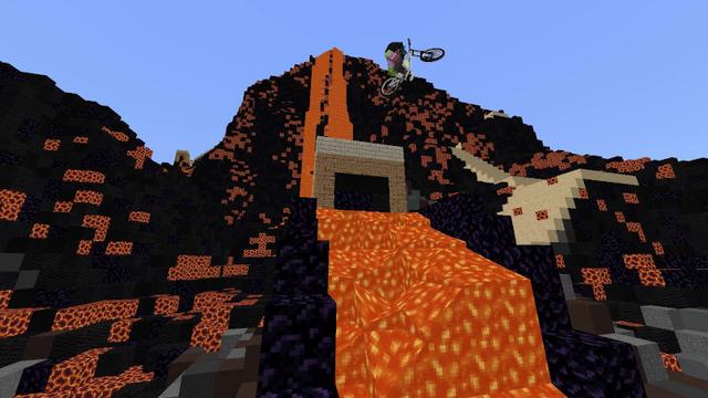 Screenshot of the Minecraft Bedrock Marketplace product Mountain Bikes created by Lifeboat.