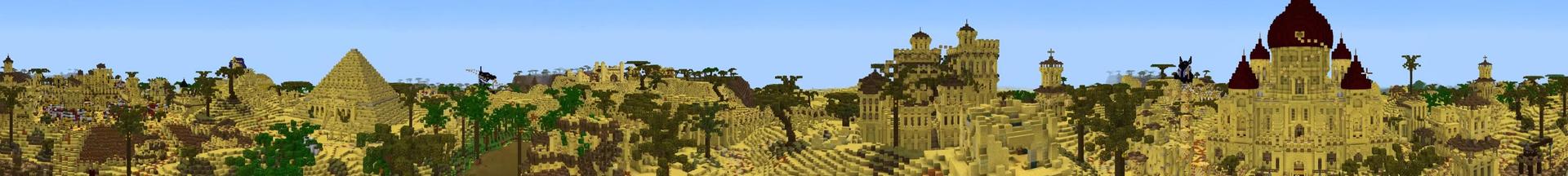 Panorama of the Minecraft Bedrock Marketplace product Mummy Valley created by Lifeboat.