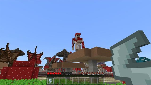 Screenshot of the Minecraft Bedrock Marketplace product Mushroom Village created by Lifeboat.