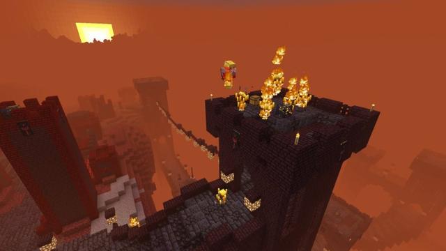 Screenshot of the Minecraft Bedrock Marketplace product Nether in the Overworld created by Lifeboat.