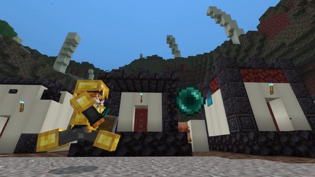 Screenshot of the Minecraft Bedrock Marketplace product Nether in the Overworld created by Lifeboat.