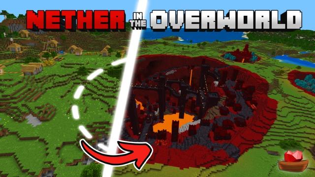 Thumbnail of the Minecraft Bedrock Marketplace product Nether in the Overworld created by Lifeboat.