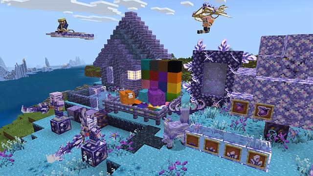 Screenshot of the Minecraft Bedrock Marketplace product One Block Dimension Add-On created by Lifeboat.