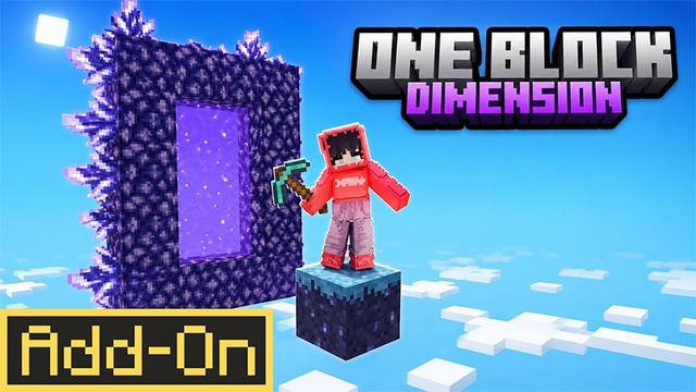 Thumbnail of the Minecraft Bedrock Marketplace product One Block Dimension Add-On created by Lifeboat.