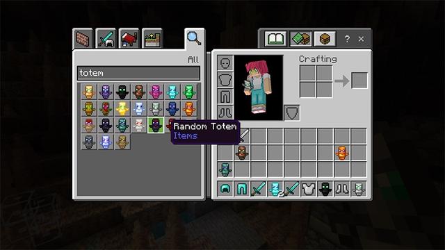 Screenshot of the Minecraft Bedrock Marketplace product Ore Totems+ created by Lifeboat.