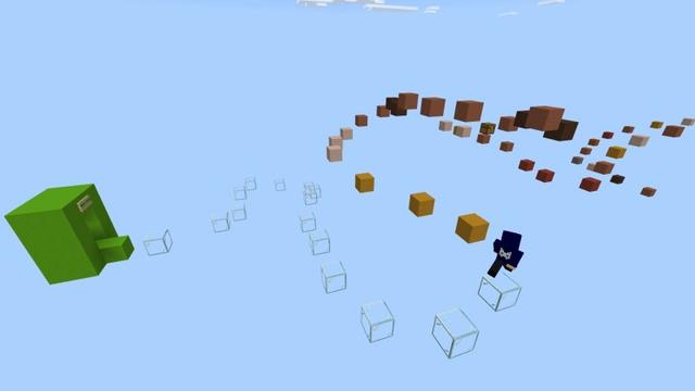 Screenshot of the Minecraft Bedrock Marketplace product Parkour Skyblock Challenge created by Lifeboat.