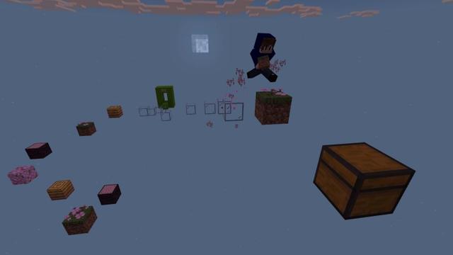 Screenshot of the Minecraft Bedrock Marketplace product Parkour Skyblock Challenge created by Lifeboat.