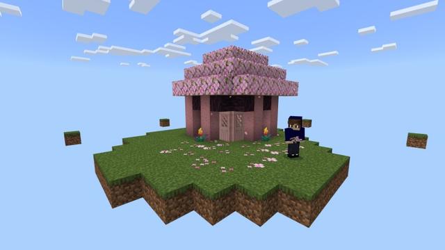 Screenshot of the Minecraft Bedrock Marketplace product Parkour Skyblock Challenge created by Lifeboat.