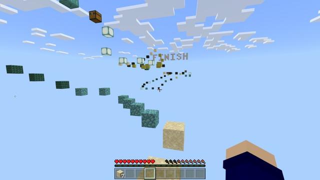 Screenshot of the Minecraft Bedrock Marketplace product Parkour Skyblock Challenge created by Lifeboat.