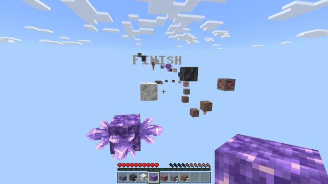 Screenshot of the Minecraft Bedrock Marketplace product Parkour Skyblock Challenge created by Lifeboat.