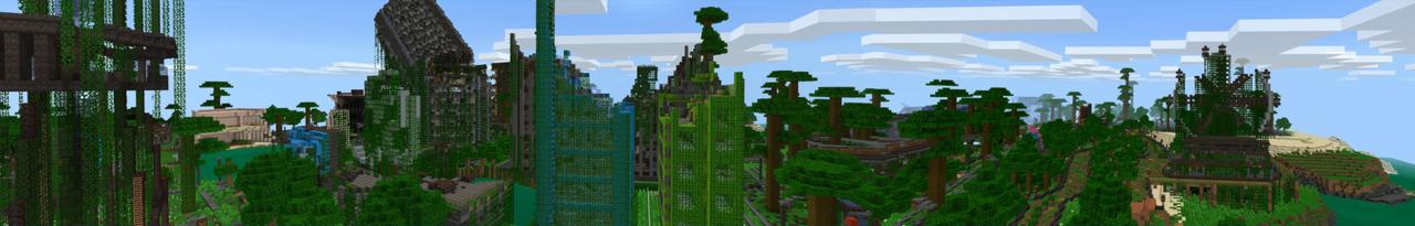 Panorama of the Minecraft Bedrock Marketplace product Planet of Gorillas created by Lifeboat.