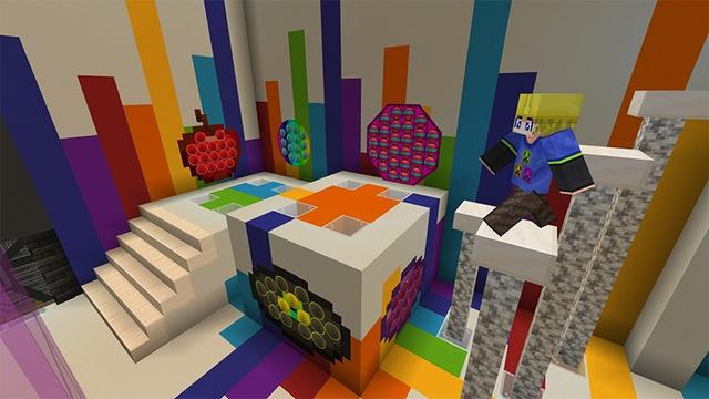 Screenshot of the Minecraft Bedrock Marketplace product Pop It created by Lifeboat.