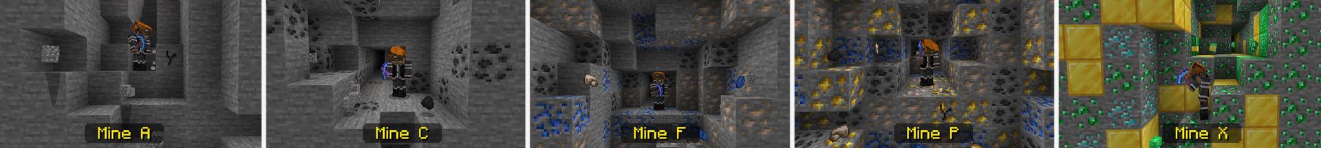 Panorama of the Minecraft Bedrock Marketplace product Prisons: Origins created by Lifeboat.
