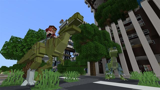 Screenshot of the Minecraft Bedrock Marketplace product Robot Dinosaurs created by Lifeboat.