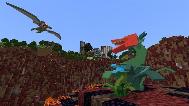 Screenshot of the Minecraft Bedrock Marketplace product Robot Dinosaurs created by Lifeboat.