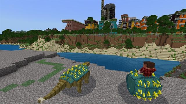 Screenshot of the Minecraft Bedrock Marketplace product Robot Dinosaurs created by Lifeboat.