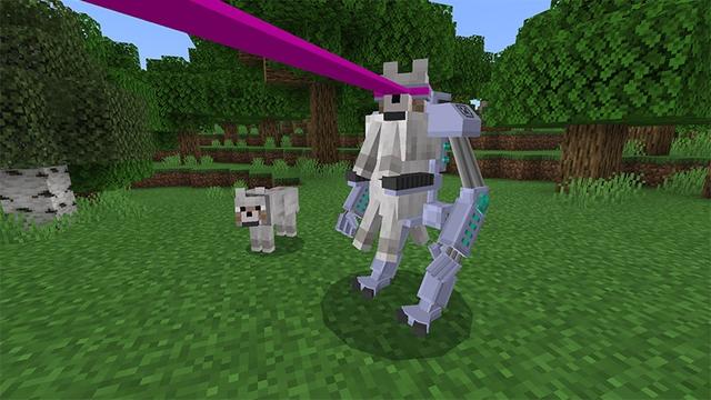 Screenshot of the Minecraft Bedrock Marketplace product Robot Pets created by Lifeboat.