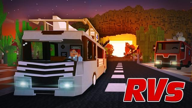 Thumbnail of the Minecraft Bedrock Marketplace product RVs created by Lifeboat.
