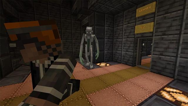 Screenshot of the Minecraft Bedrock Marketplace product SCP-173 Escape created by Lifeboat.
