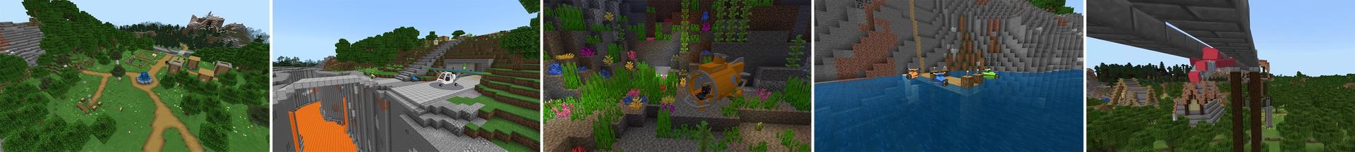 Panorama of the Minecraft Bedrock Marketplace product Skeleton Mobs created by Lifeboat.