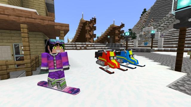 Screenshot of the Minecraft Bedrock Marketplace product Ski created by Lifeboat.