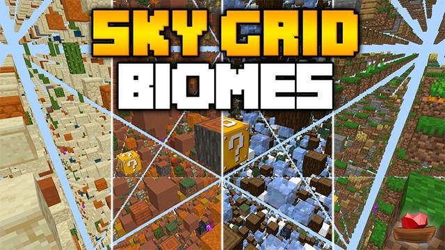 Thumbnail of the Minecraft Bedrock Marketplace product Sky Grid Biomes created by Lifeboat.