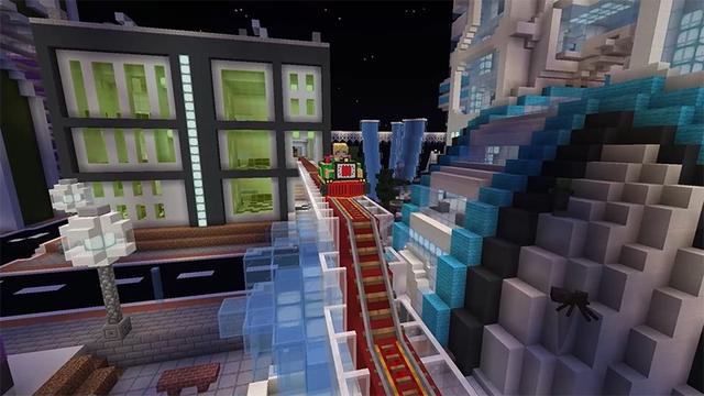 Screenshot of the Minecraft Bedrock Marketplace product Sky Rails created by Lifeboat.