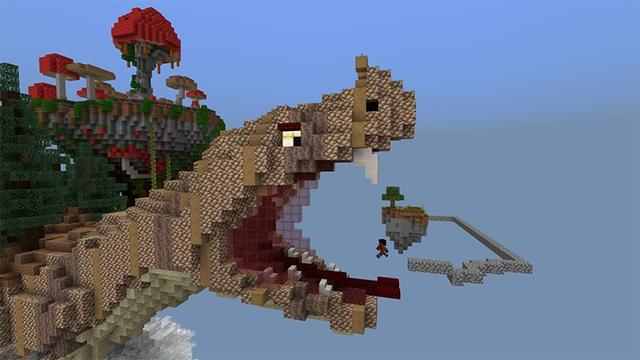 Screenshot of the Minecraft Bedrock Marketplace product Sky Snake created by Lifeboat.