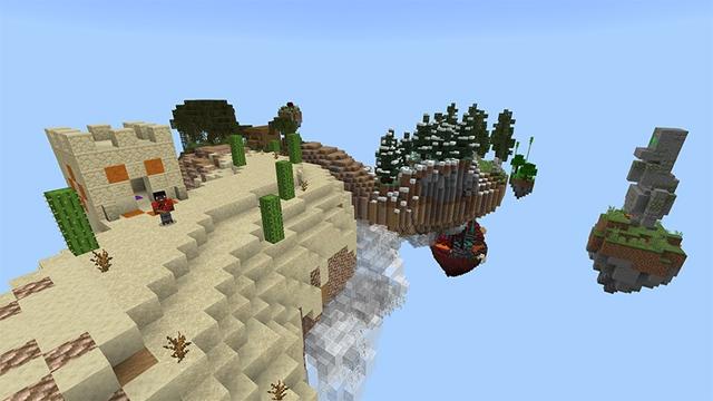 Screenshot of the Minecraft Bedrock Marketplace product Sky Snake created by Lifeboat.