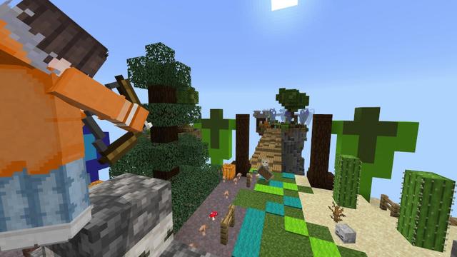 Screenshot of the Minecraft Bedrock Marketplace product Skywars: Origins created by Lifeboat.