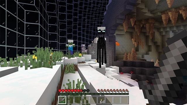 Screenshot of the Minecraft Bedrock Marketplace product Snow Globe Skyblock created by Lifeboat.