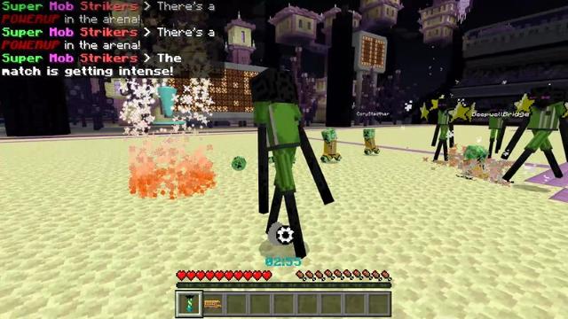 Screenshot of the Minecraft Bedrock Marketplace product Soccer 25: Super Mob Strikers created by Lifeboat.