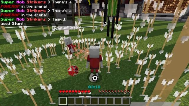 Screenshot of the Minecraft Bedrock Marketplace product Soccer 25: Super Mob Strikers created by Lifeboat.