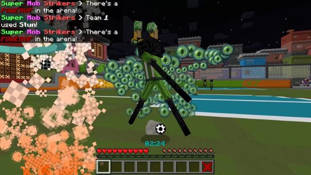 Screenshot of the Minecraft Bedrock Marketplace product Soccer 25: Super Mob Strikers created by Lifeboat.