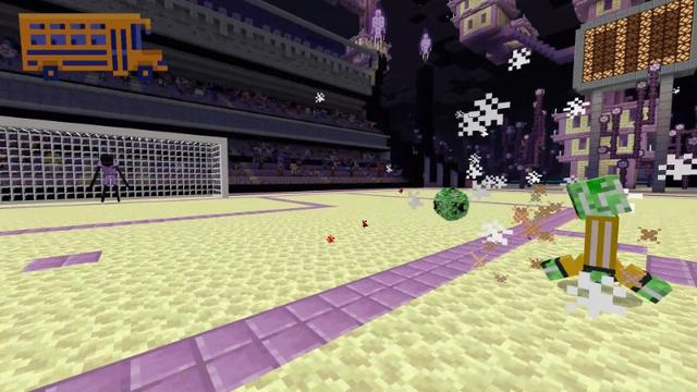 Screenshot of the Minecraft Bedrock Marketplace product Soccer 25: Super Mob Strikers created by Lifeboat.