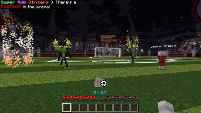 Screenshot of the Minecraft Bedrock Marketplace product Soccer 25: Super Mob Strikers created by Lifeboat.