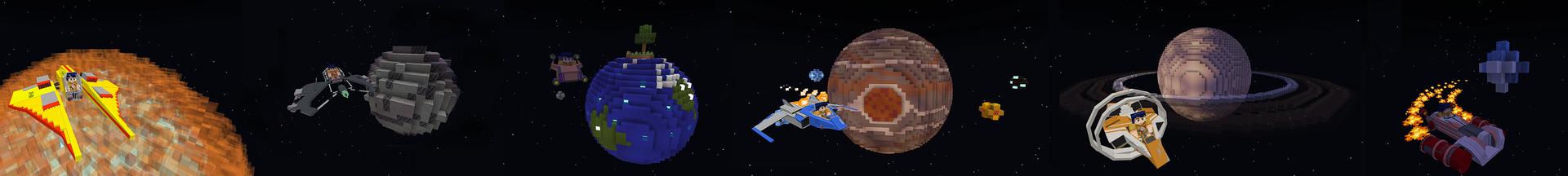 Panorama of the Minecraft Bedrock Marketplace product Space created by Lifeboat.