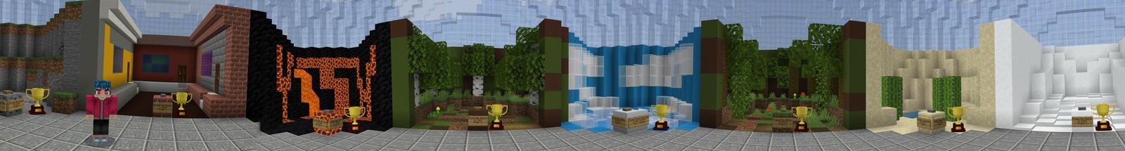 Panorama of the Minecraft Bedrock Marketplace product Speedrunner created by Lifeboat.