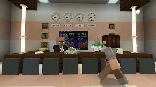 Screenshot of the Minecraft Bedrock Marketplace product Stonks created by Lifeboat.