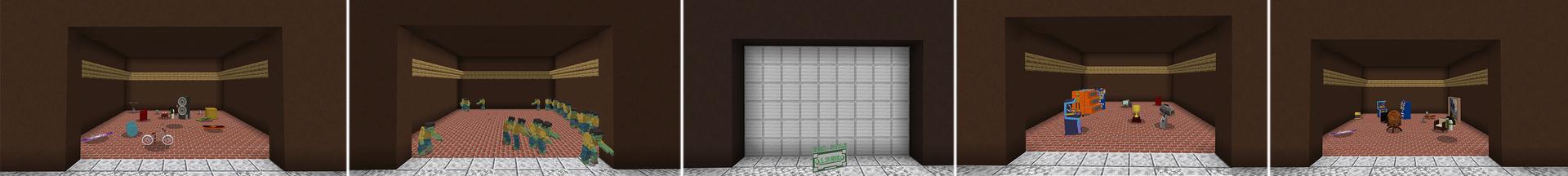 Panorama of the Minecraft Bedrock Marketplace product Storage Auction created by Lifeboat.
