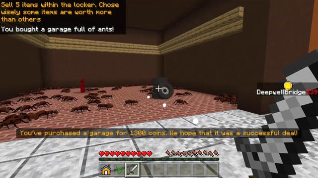 Screenshot of the Minecraft Bedrock Marketplace product Storage Auction created by Lifeboat.