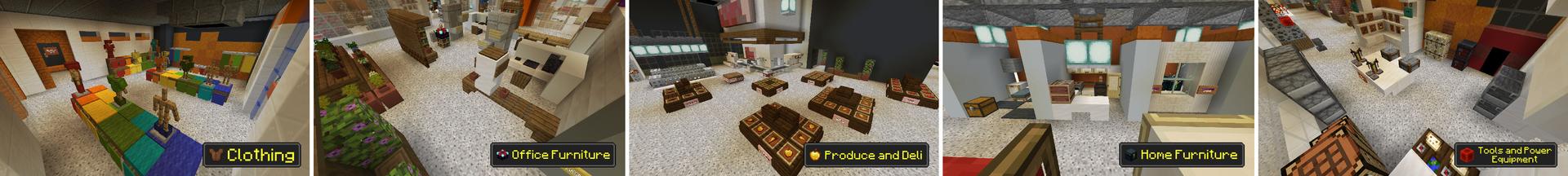 Panorama of the Minecraft Bedrock Marketplace product Survive in a Grocery Store created by Lifeboat.