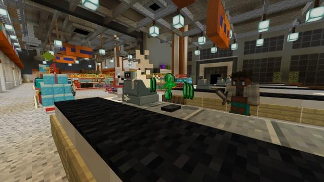 Screenshot of the Minecraft Bedrock Marketplace product Survive in a Grocery Store created by Lifeboat.