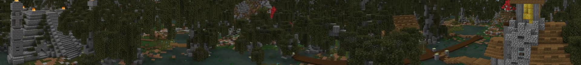 Panorama of the Minecraft Bedrock Marketplace product Swamps+ created by Lifeboat.