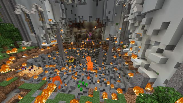 Screenshot of the Minecraft Bedrock Marketplace product TNT: Demolition City created by Lifeboat.