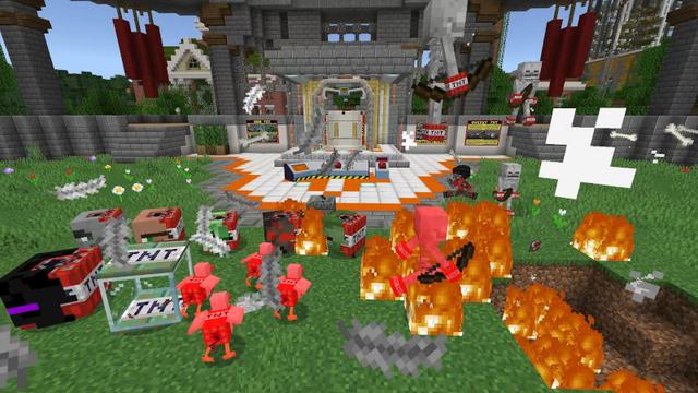 Screenshot of the Minecraft Bedrock Marketplace product TNT Mob Fusion created by Lifeboat.