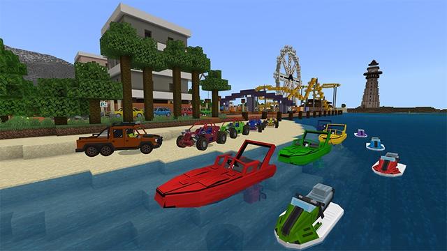 Screenshot of the Minecraft Bedrock Marketplace product Trains, Planes & Automobiles 3 created by Lifeboat.