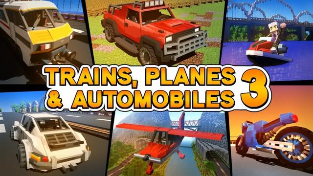 Thumbnail of the Minecraft Bedrock Marketplace product Trains, Planes & Automobiles 3 created by Lifeboat.