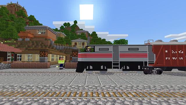 Screenshot of the Minecraft Bedrock Marketplace product Trains created by Lifeboat.