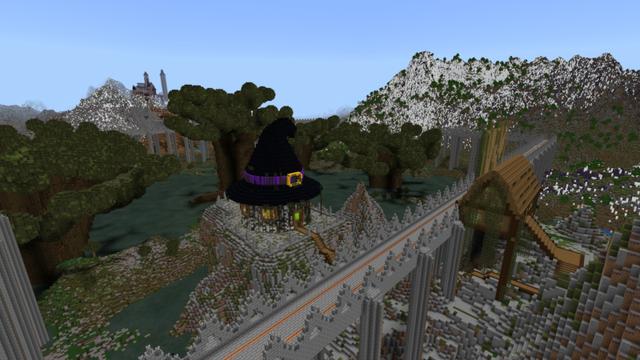 Screenshot of the Minecraft Bedrock Marketplace product Transylvania Trains created by Lifeboat.